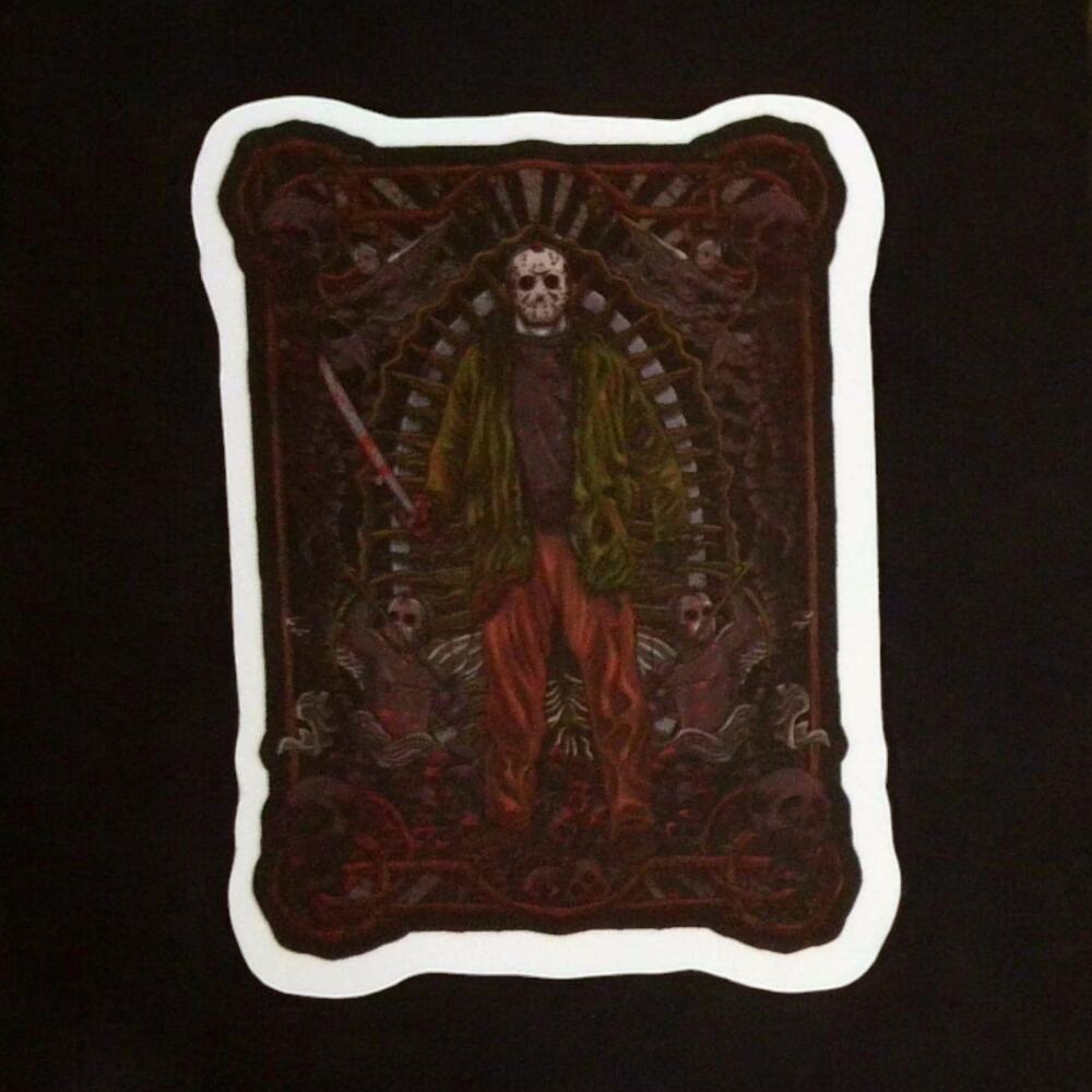 Horror Movie Sticker Friday the 13th Jason Voorhees Slasher Gothic Halloween